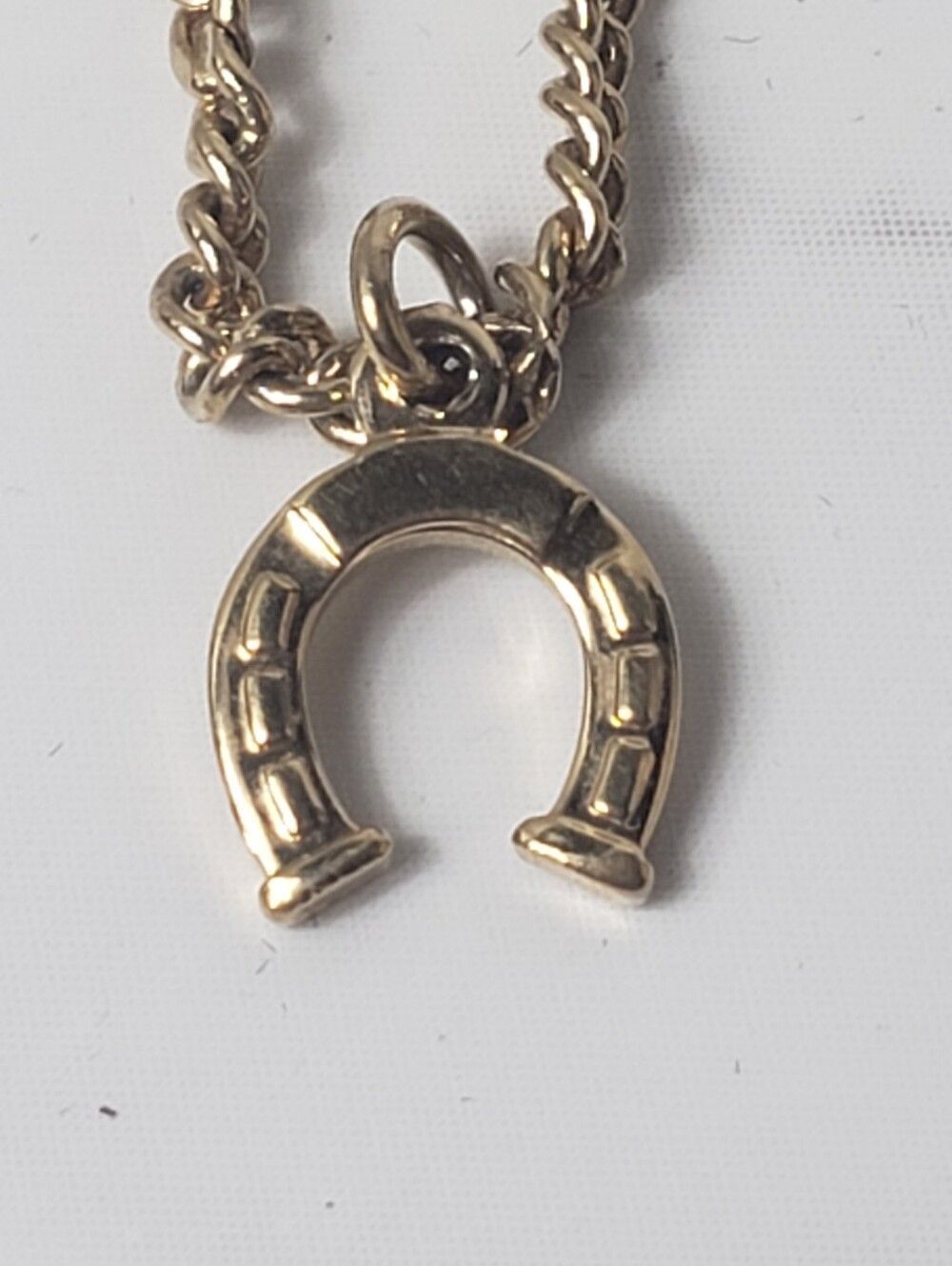 AVON 1983 Lady Luck Goldtone Horseshoe ANKLET 9"